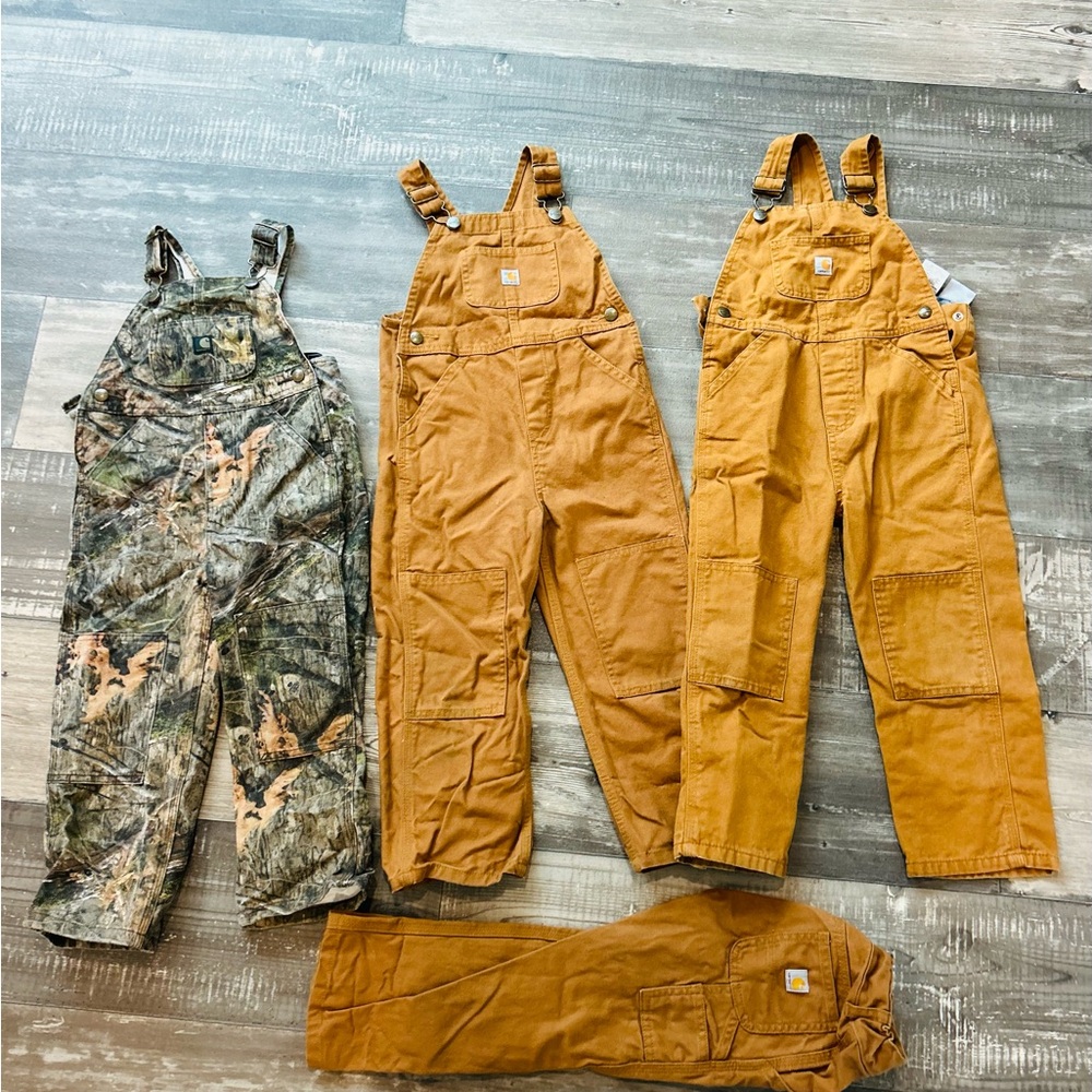 Carhartt Kids Overalls in Camo and Brown